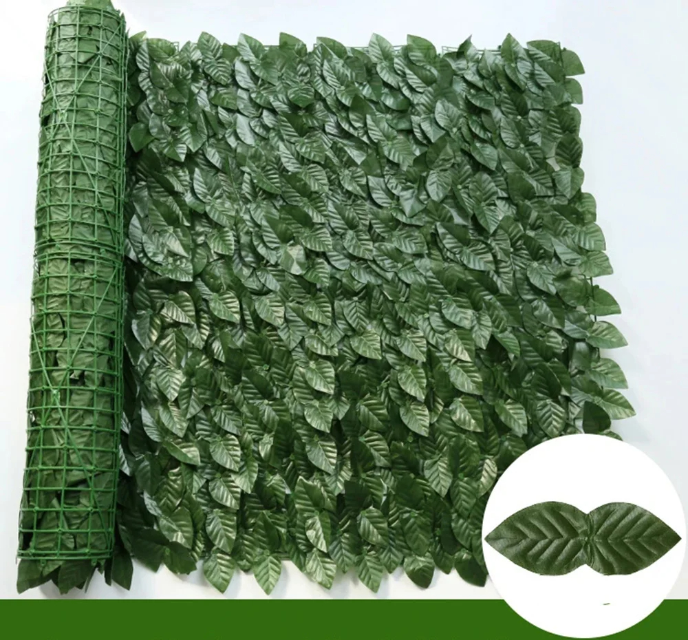 Pilea Peperomioides - Artificial Ivy Hedge Green Leaf Fence