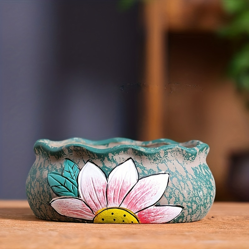 Vintage Hand-Painted Ceramic S - Pilea Peperomioides reseña y precio