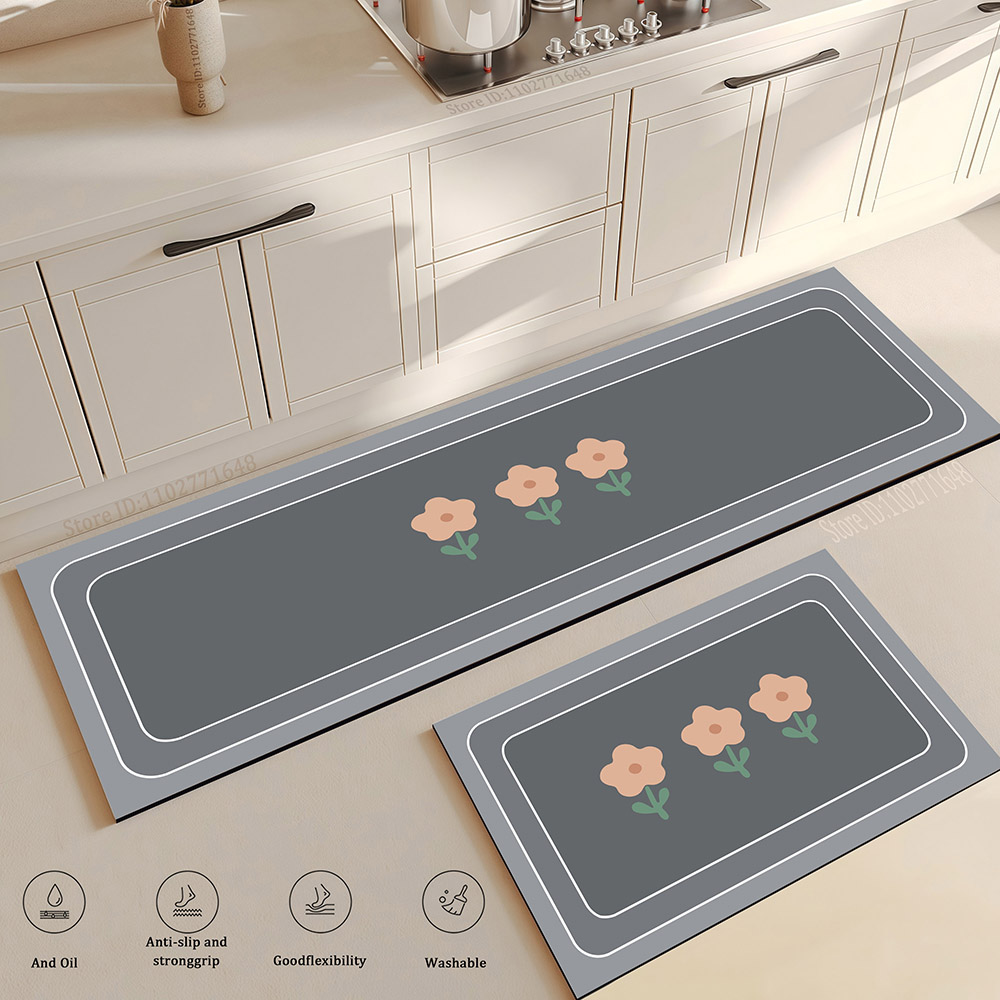 Flower Kitchen Mat Anti-Fatigu - Maranta Prayer Plant reseña y precio
