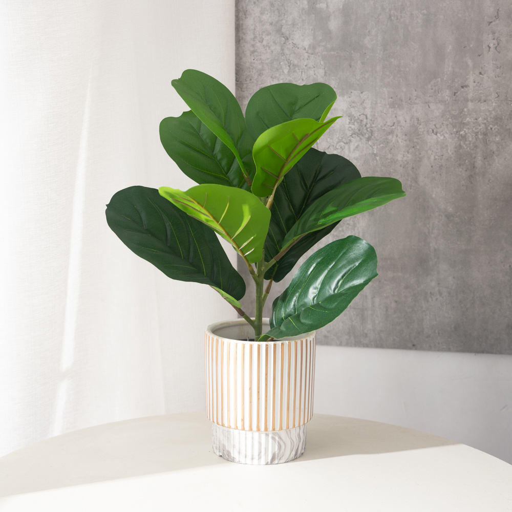 38cm 9 Forks Artificial Ficus  - Ficus Lyrata Tree reseña y precio