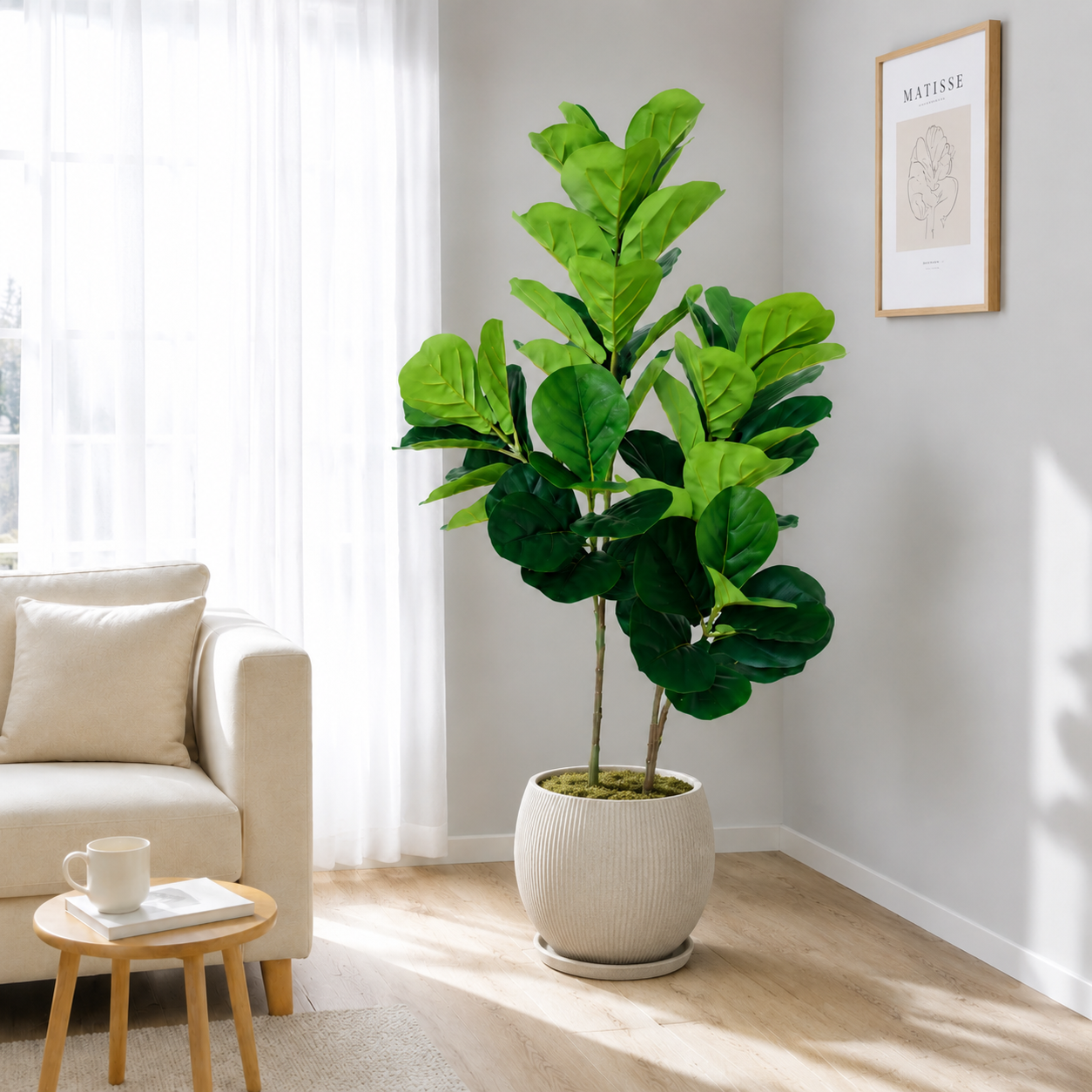 130cm/4.3ft Artificial Ficus L - Ficus Lyrata Tree reseña y precio