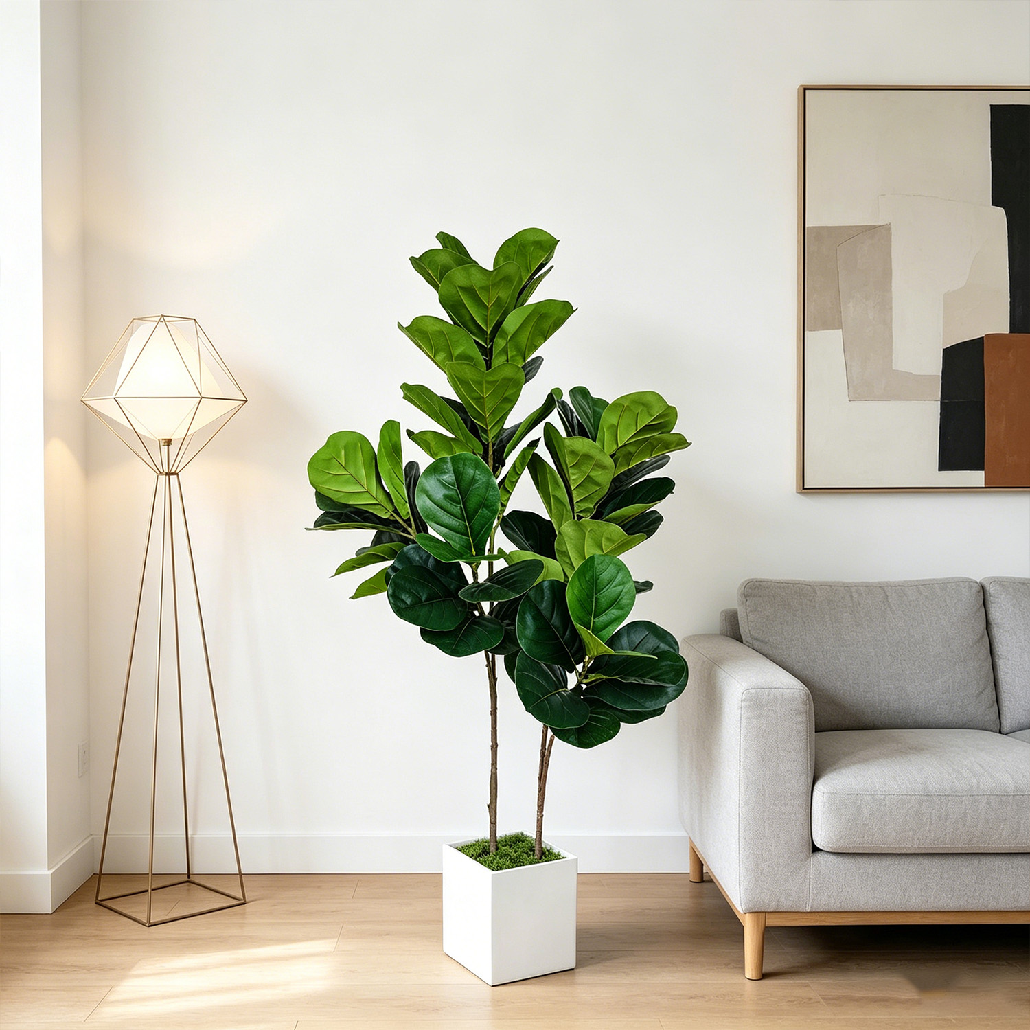 130cm/4.3ft Artificial Ficus L - Ficus Lyrata Tree reseña y precio