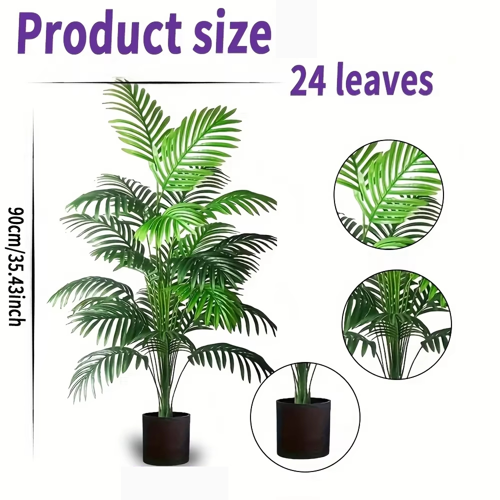 24 Leaves Areca Palm Artificia - Dracaena Marginata reseña y precio
