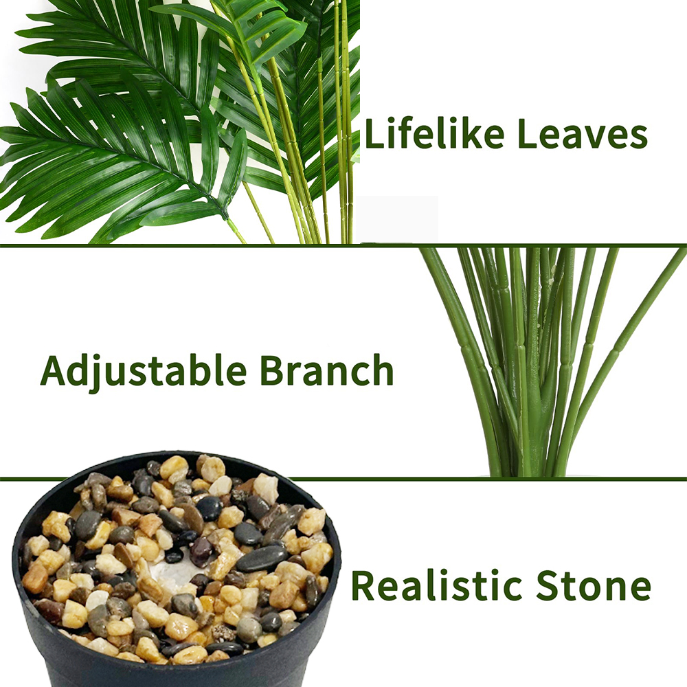 24 Leaves Areca Palm Artificia - Dracaena Marginata reseña y precio
