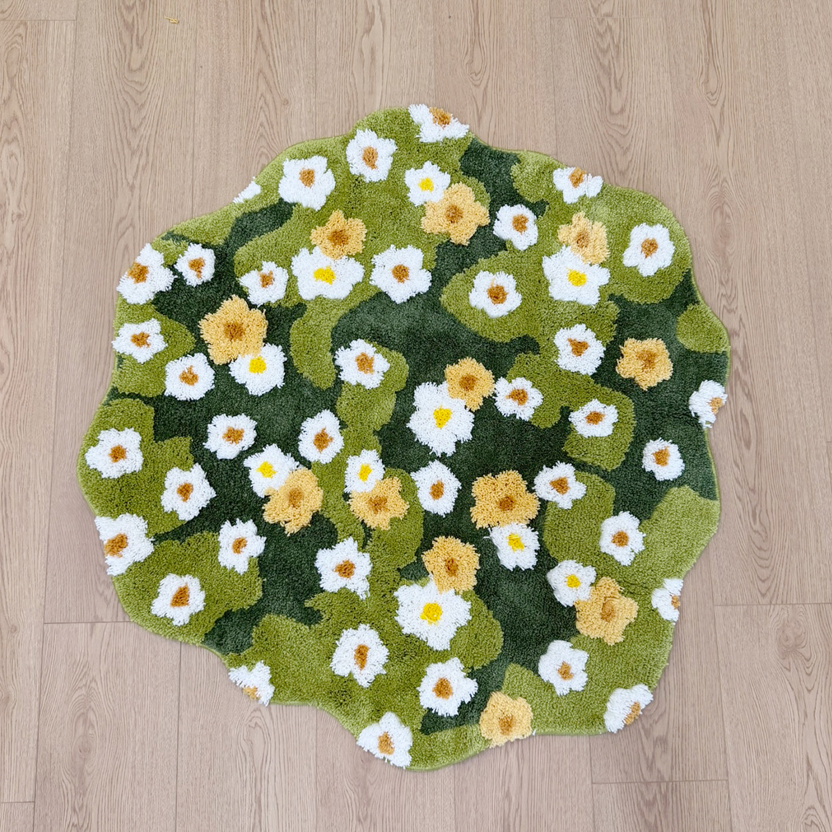 Green Meadow Daisy Tufted Rug, - Maranta Prayer Plant reseña y precio
