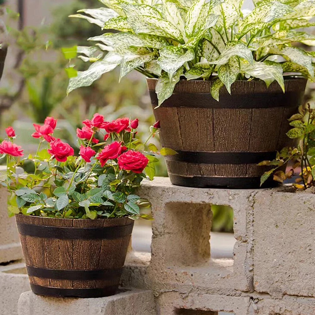 Rustic Whiskey Bucket Resin Po - Aloe Vera Pot reseña y precio