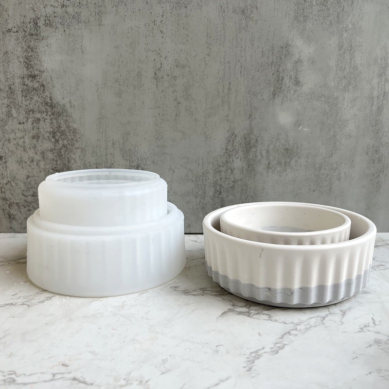 Stripe Flowerpot Silicone Mold - Echeveria Succulent reseña y precio