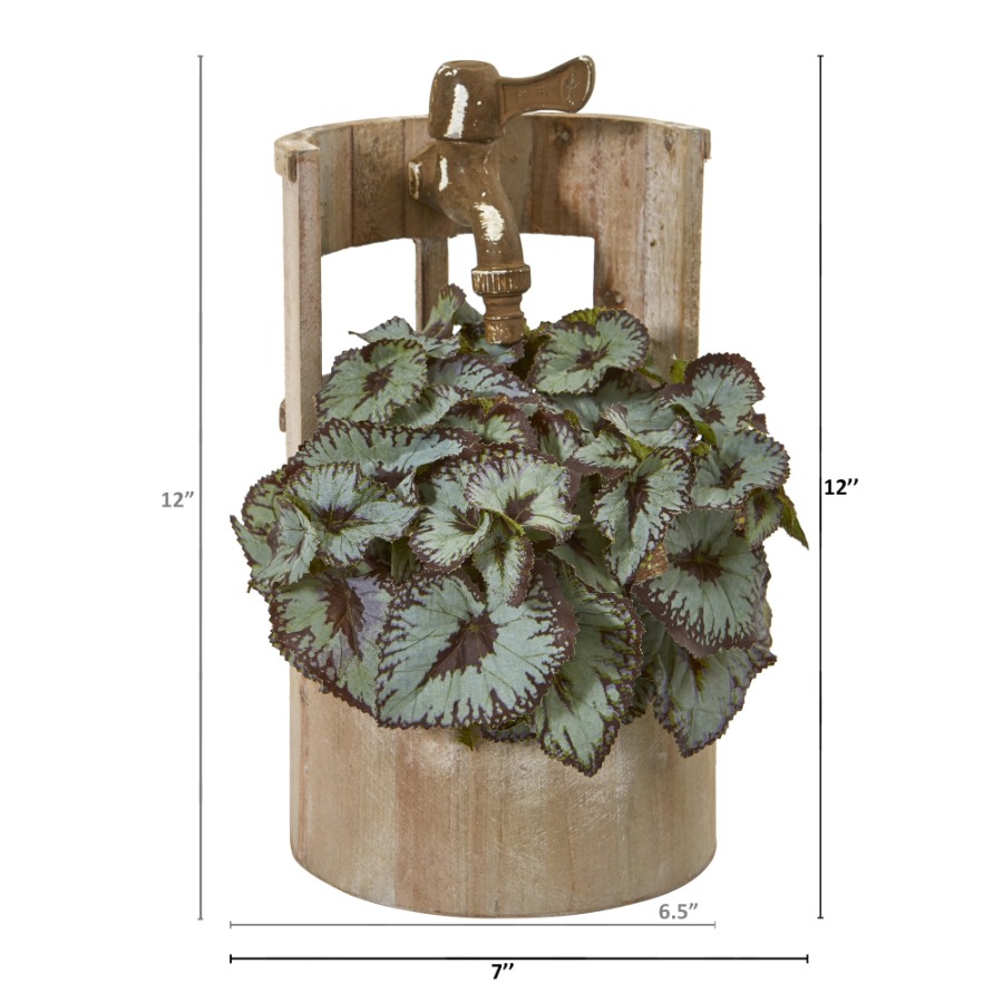12in. Rex Begonia Artificial P - Begonia Rex reseña y precio