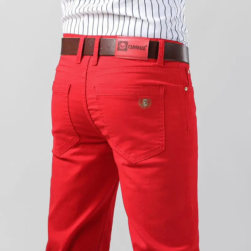 5 Colors Men's Colorful Denim  - Aglaonema Red reseña y precio
